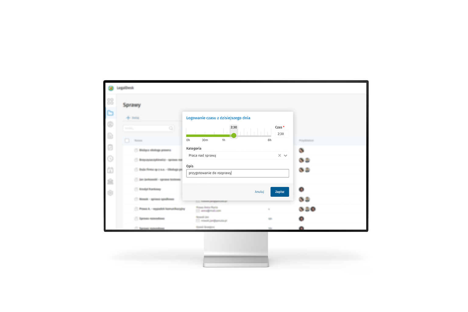 LegalDesk - Wygodna rejestracja czasu pracy i kontrola rentowności spraw i klientów