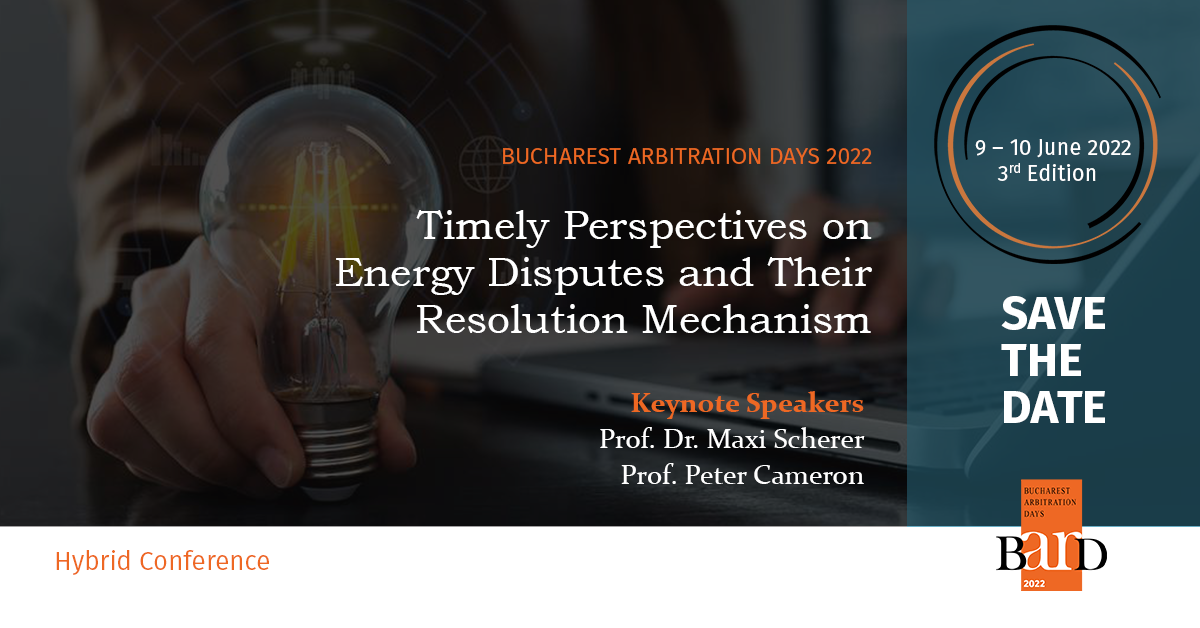Save the Date Bucharest Arbitration Days 2022
