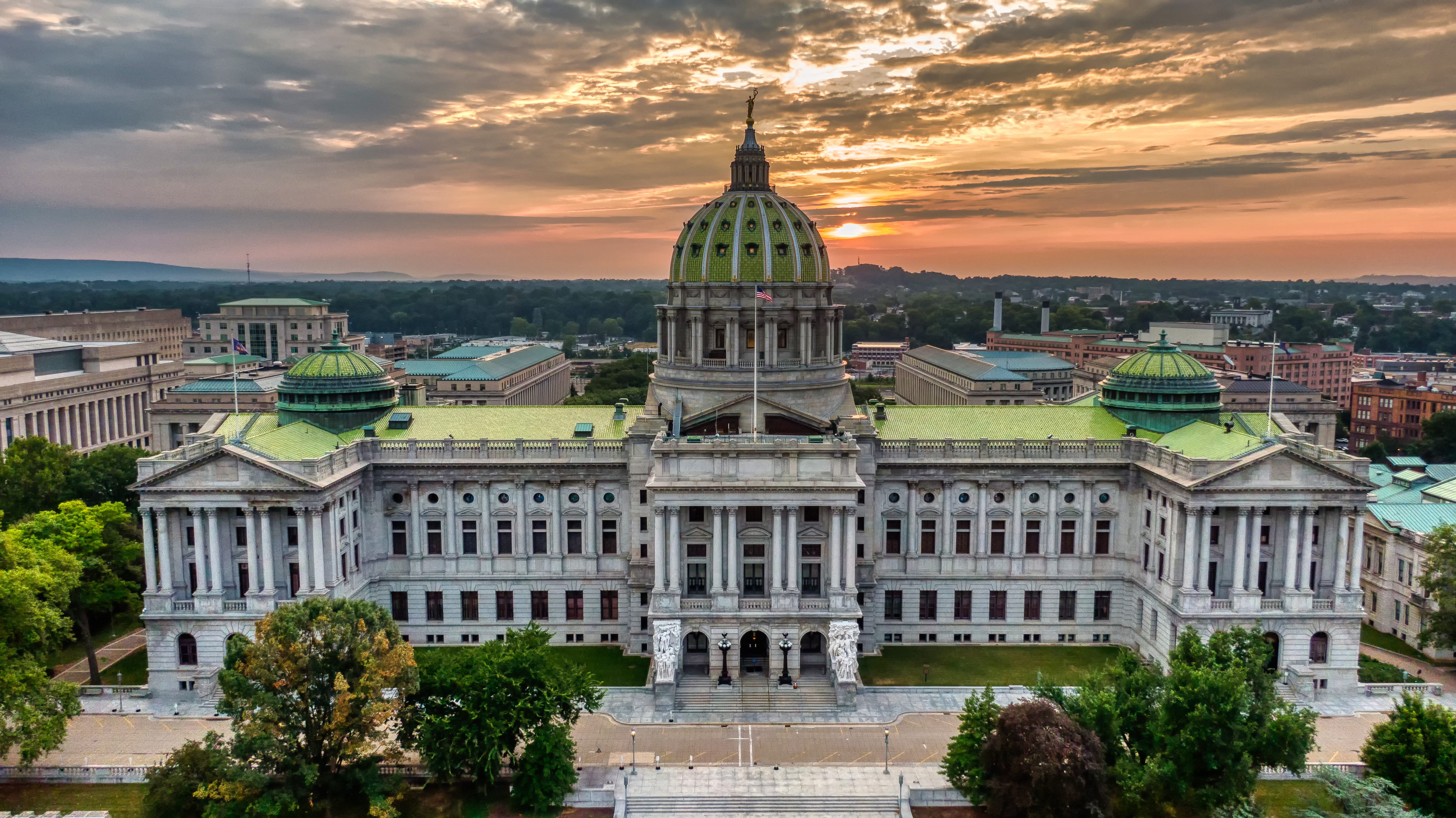 Pennsylvania state capitol building in Harrisburg