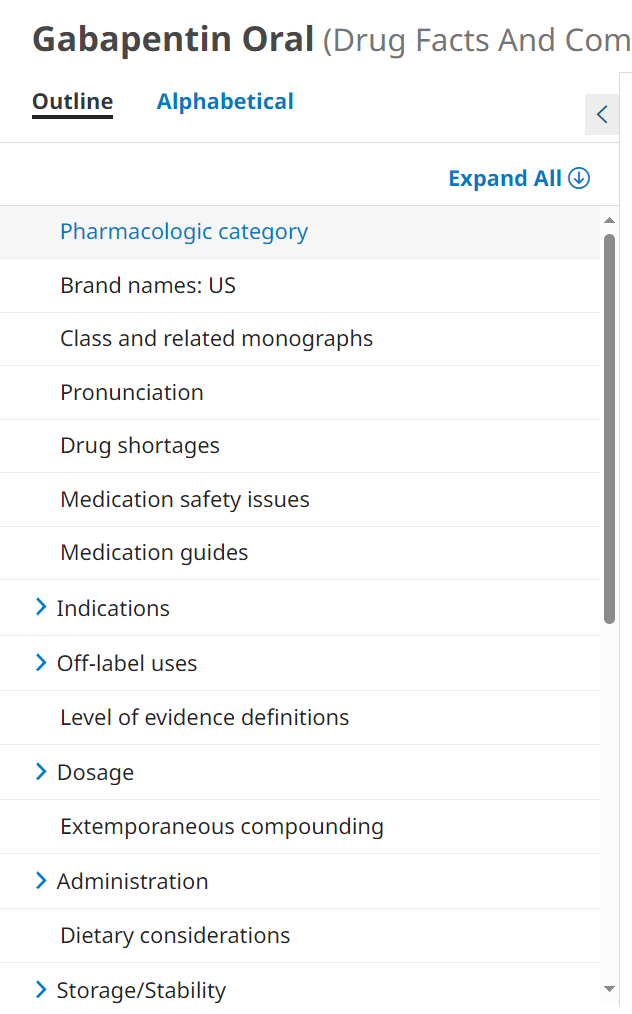 Facts and Comparisons User Academy - Navigating a Monograph