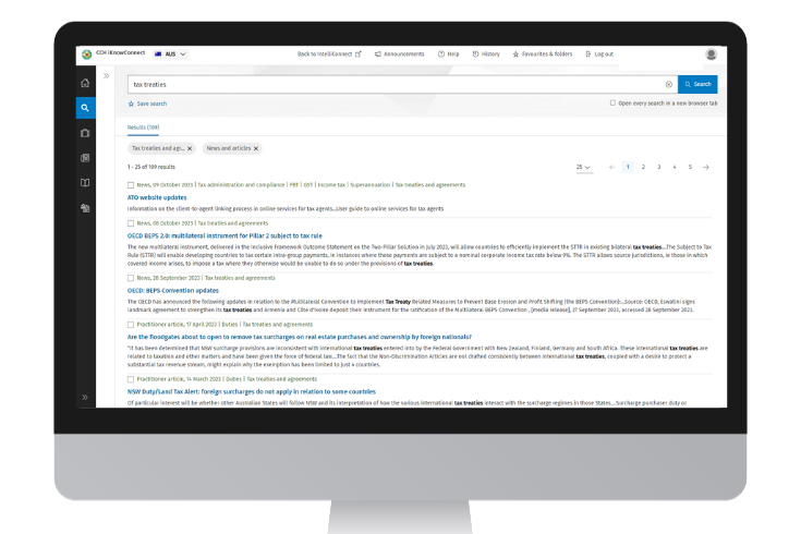 CCH iKnowConnect - Tax Treaties and Agreements - 3