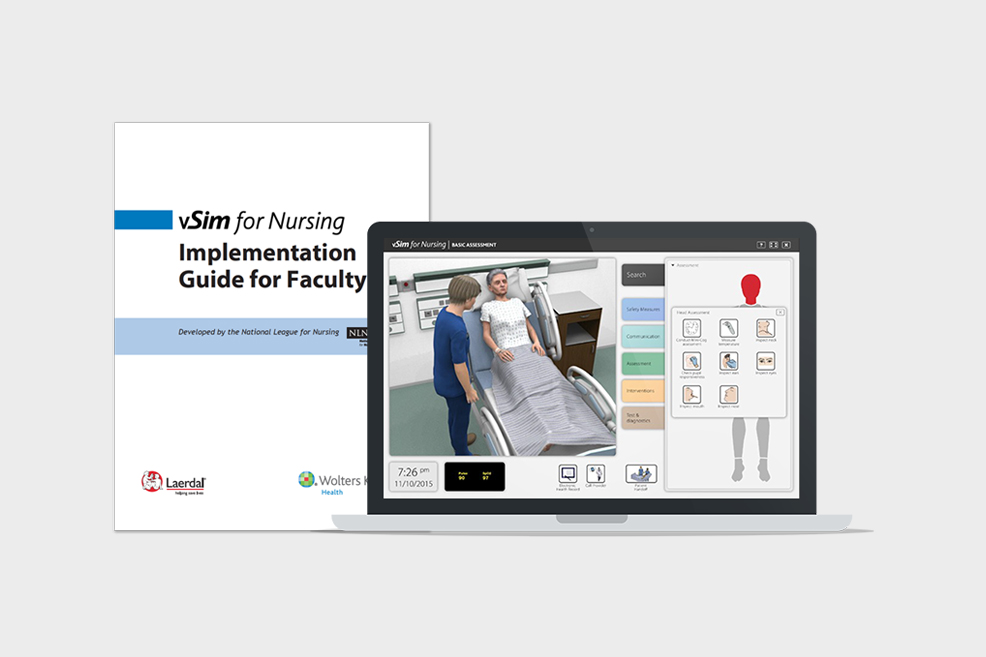 vSim for Nursing being used in a sim lab