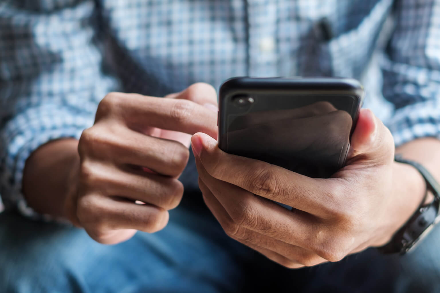 person holding phone