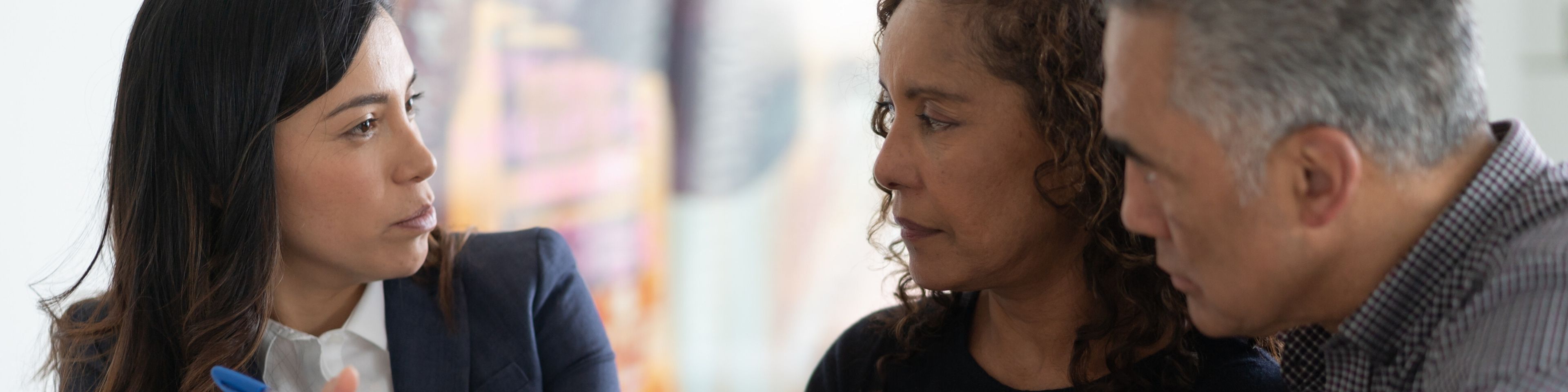 cropped shot of female accountant advising clients