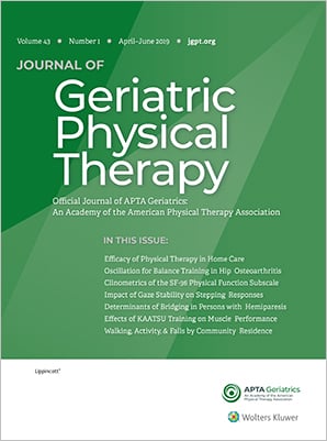 Journal of Geriatric Physical Therapy cover