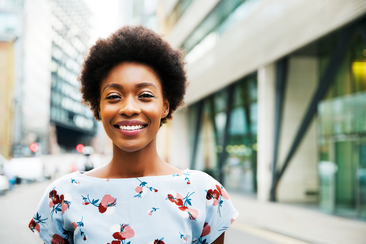 Portrait of smiling woman