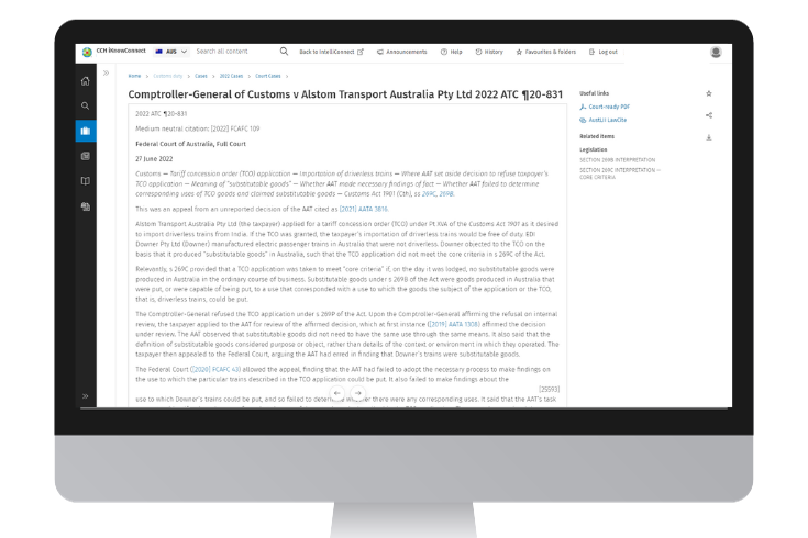 CCH iKnowConnect - Customs Duty - 2