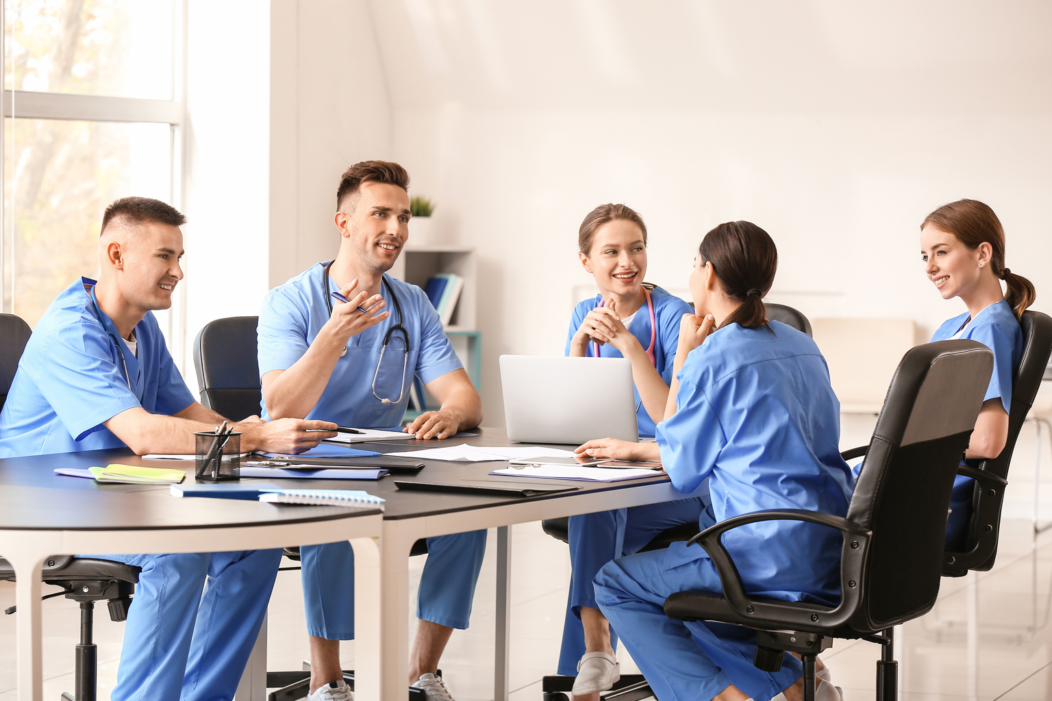 Group of students at medical university