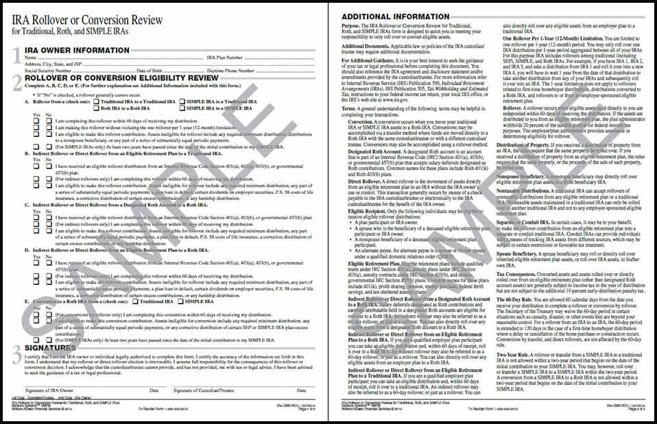 rollover or conversion sample