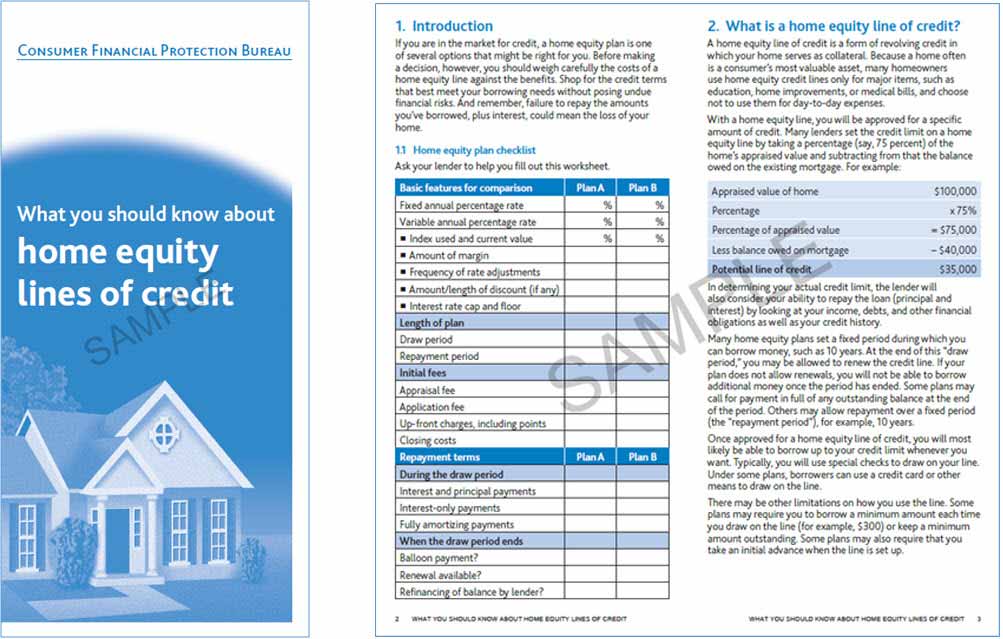 home equity lines brochure