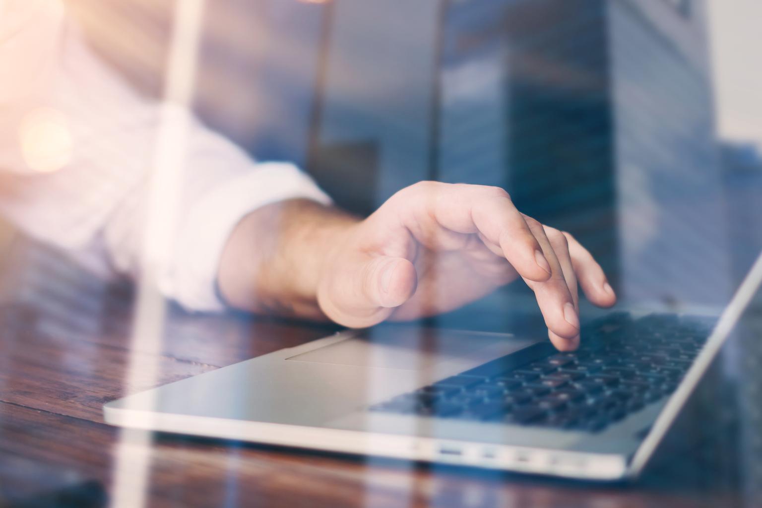 Man using laptop