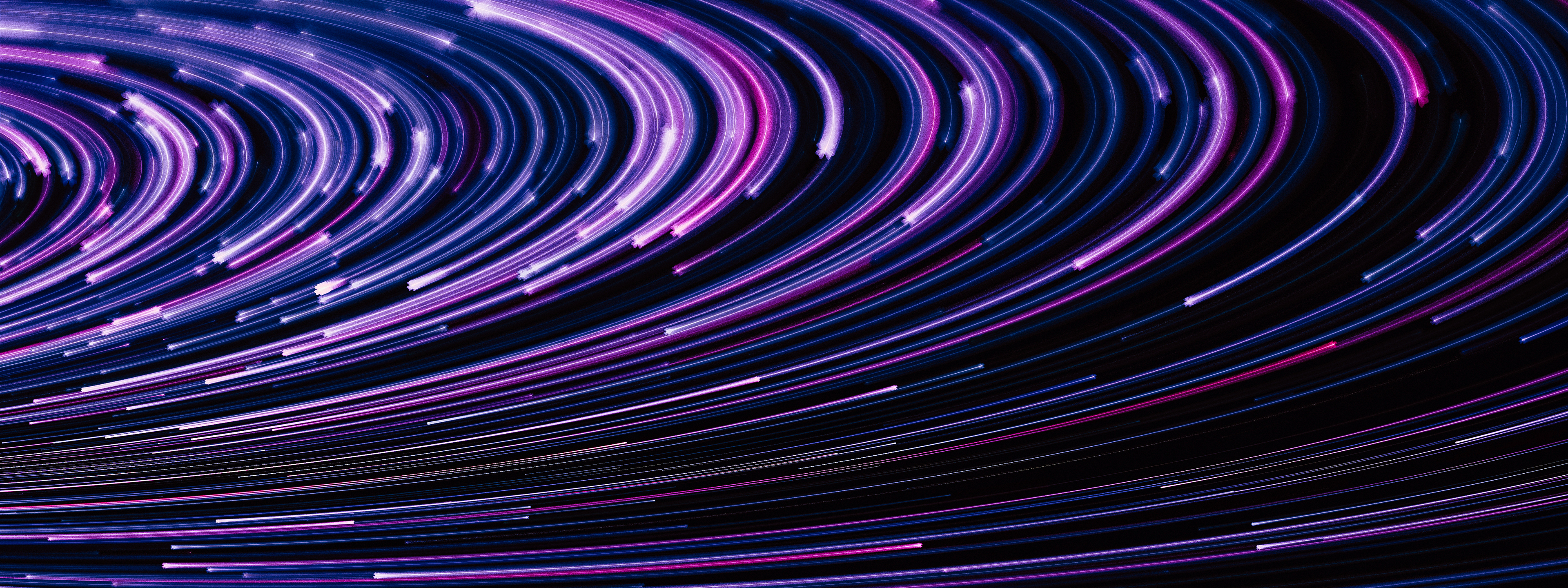 Abstract purple background with optical Fibers